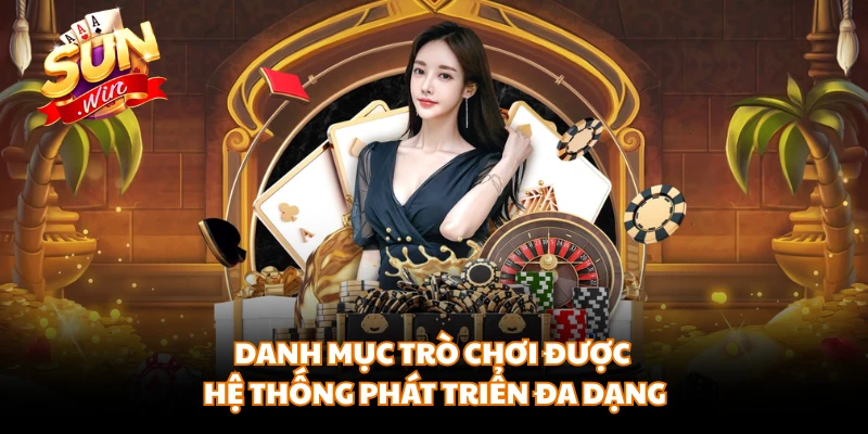 Danh mục trò chơi được hệ thống phát triển đa dạng 